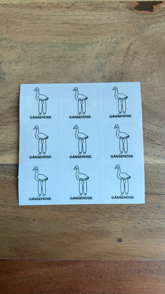 Sticker Set Gänsehose schwarz