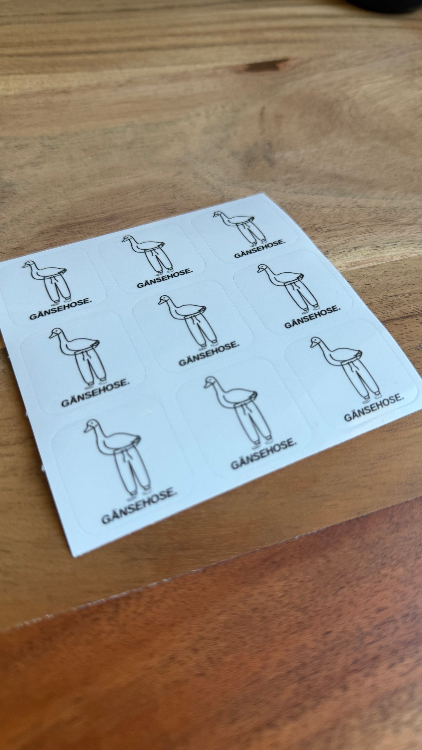Sticker Set Gänsehose schwarz