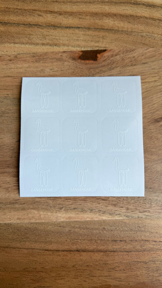 Sticker Set Gänsehose weiß