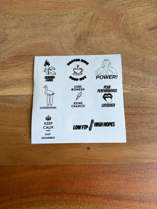 Sticker Set verschiedene Motive schwarz